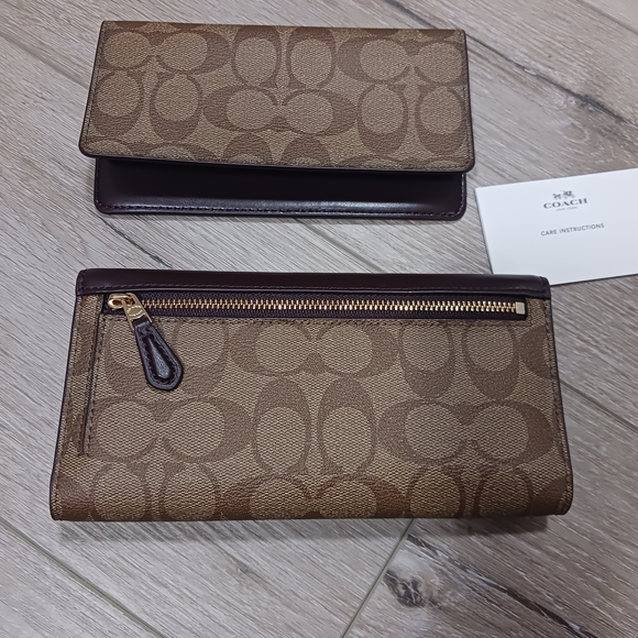 Coach Brown and Purple Wallet - Picture 2 of 5